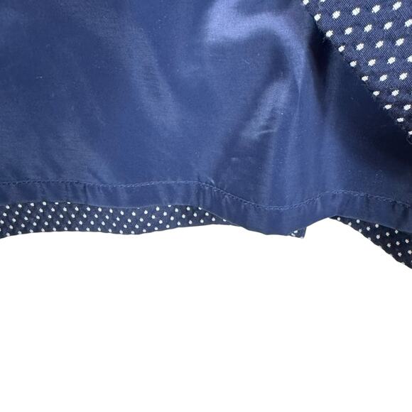 J. Crew NWOT Navy Blue White Polka Dot Sleeveless Knee Length Dress Size 4 - Picture 6 of 10